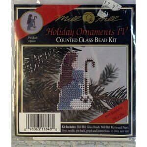 Mill Hill Holiday Ornament Counted Cross Stitch Bead kit Shepard - New